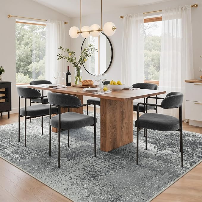GENIMO Washable Area Rugs for Living Room, 8x10 Modern Non Slip Rugs, Low Pile - Image 4