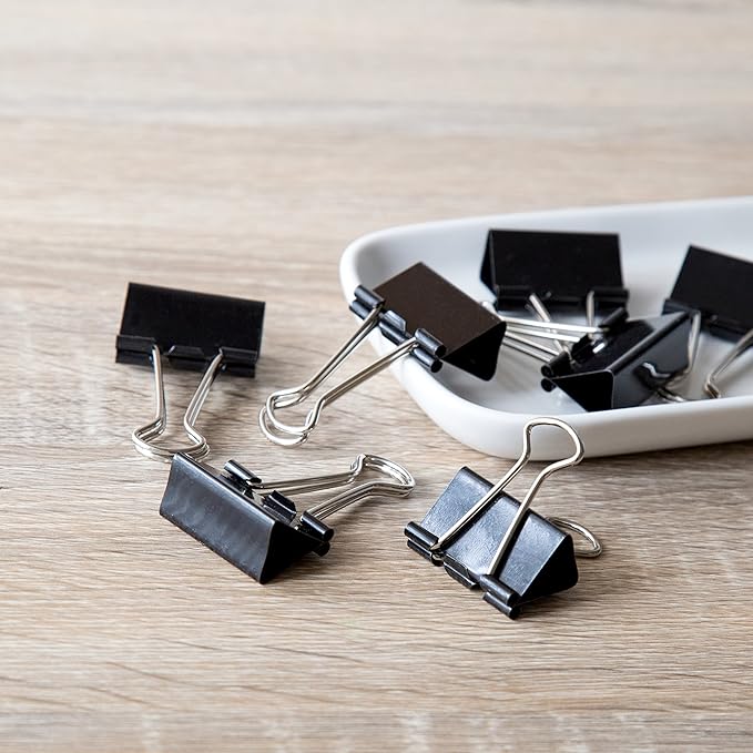 U Brands Binder Clips, Medium 1-1/4-Inch Width, 1/2-Inch Paper Holding Capacity - Image 4