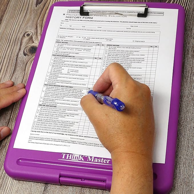 Think2Master Purple Plastic Storage Clipboard. | 25% Heavier & 25% Sturdier| - Image 6
