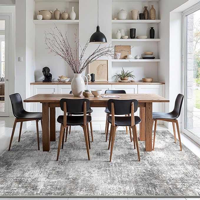 GENIMO Washable Area Rugs for Living Room, 9x12 Modern Non Slip Rugs, Low Pile - Image 8