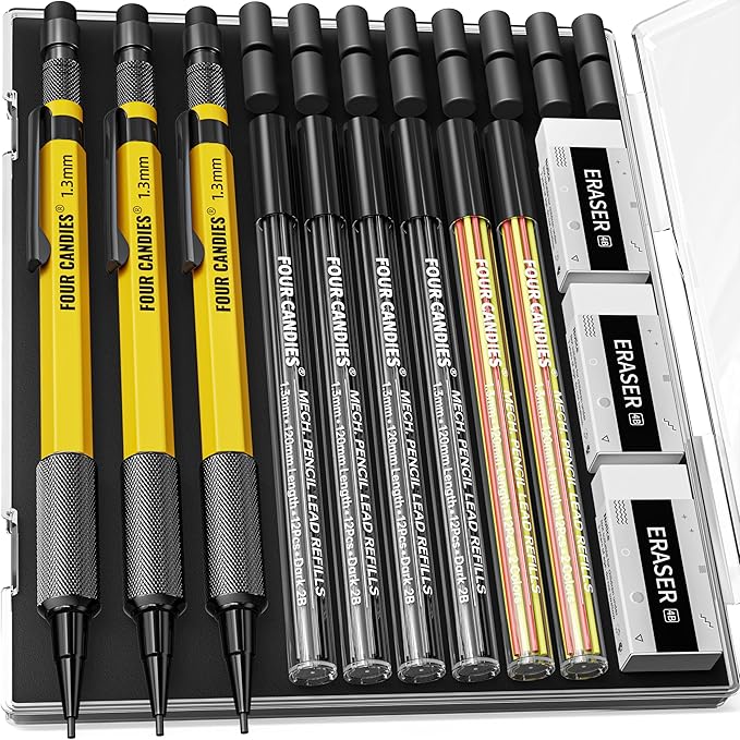 Four Candies 3PCS 1.3mm Mechanical Pencil Set by FourCandies