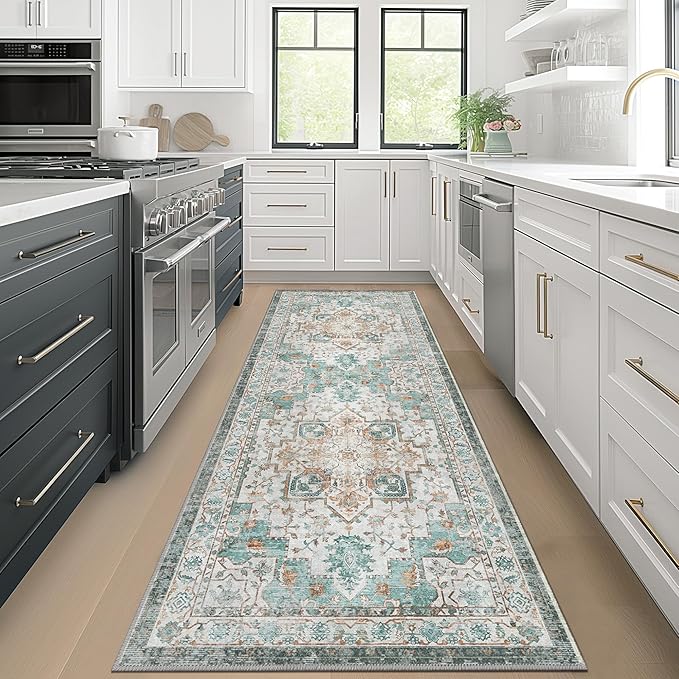 GENIMO 2x6 Runner Rugs for Hallway, Machine Washable Non Slip Vintage Rugs - Image 2
