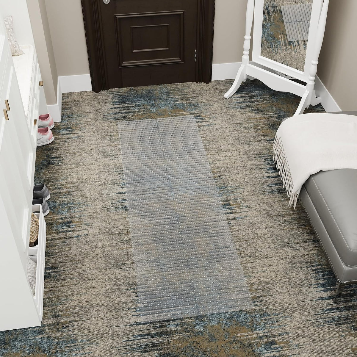 Ottomanson Aisle Runner Protector 26" x 24' – Non Slip Waterproof Cl...