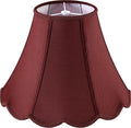 GOSO Set of 1 Elegant Leaf Scalloped Lamp Shade Burgundy, 6×13×9.8 Inch Spider by GOSO