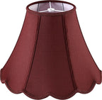 GOSO Set of 1 Elegant Leaf Scalloped Lamp Shade Burgundy, 6×13×9.8 Inch Spider by GOSO