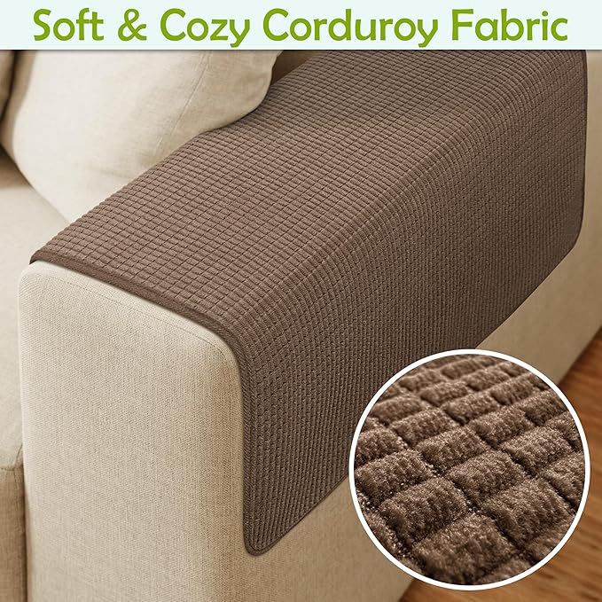 Couch Arm Covers, Waterproof Armrest Cover - Image 4