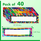 40PCS Desk Nameplates, 4 Designs Double Sided PET Film Desk Name Tags Erasable - Image 2
