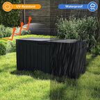 Yardgrace 100 Gallon Outdoor Storage Box Waterproof, Resin Deck Boxes - Image 2