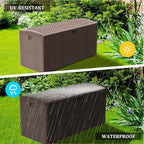 PATIOEASY 180GAL Deck Box -Grey, Wheeled Footlocker, Waterproof Resin Storage - Image 6