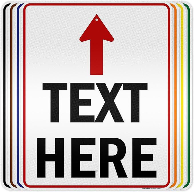 Custom Arrow, Custom Directional Sign, Up Arrow, 24x30 Inches, 3M EGP Reflective by MySignCenter