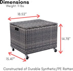 BIRDROCK HOME Rolling File Box - Image 5