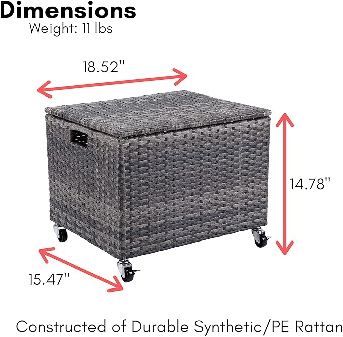 BIRDROCK HOME Rolling File Box - Image 5