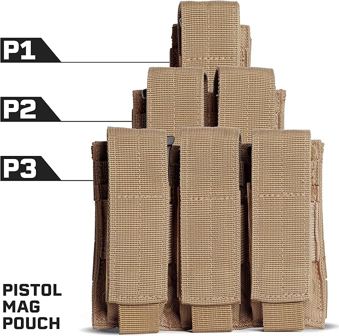 Tacticon P1 P2 P3 BattlePouch | Universal Pistol Mag Pouch | Combat Veteran - Image 3
