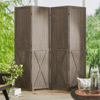 Cozy Castle Wood Room Divider, 4 Panels Folding Privacy Screen, 66.9'' Wall by CozyCastle