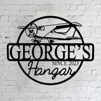 Personalized Metal Airplane Wall Art, Airplane Name Sign, Customized Pilot Name by Unknown