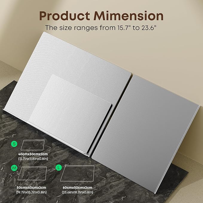 KORVOS Stainless Steel Cutting Board, 304 Stainless Steel Cutting Boards - Image 9
