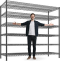REIBII 83" H Storage Shelves 3840LBS Metal Shelving Unit 6 Tier Wire Shelving by REIBII