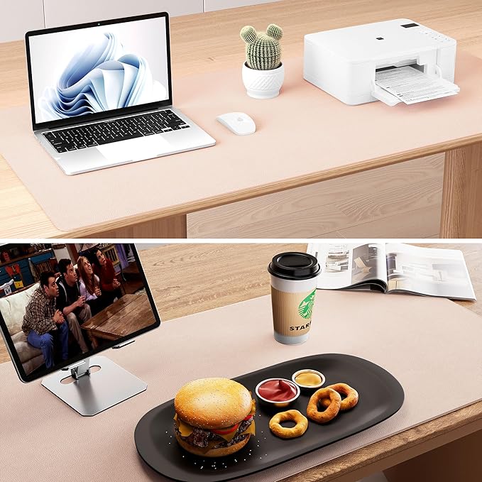 Aothia Double-Sided Desk Pad – 35.4" x 15.7" Leather Desk Mat - Image 7