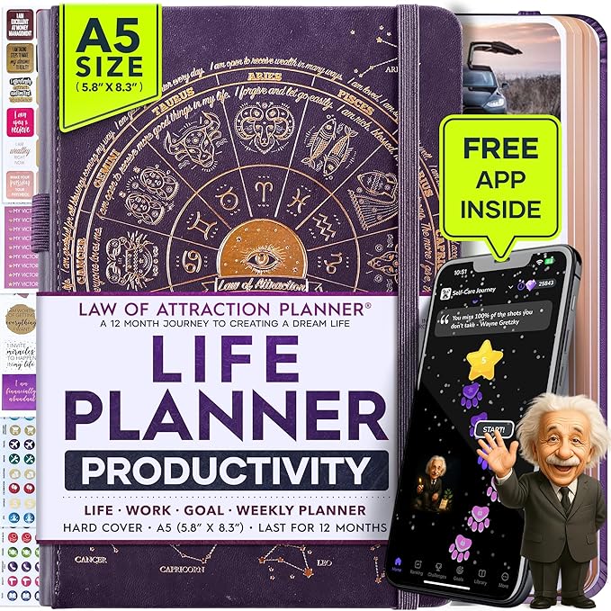 Life Planner - Undated Weekly & Monthly Planner, 12-Month Journey to Increase by FreedomMastery