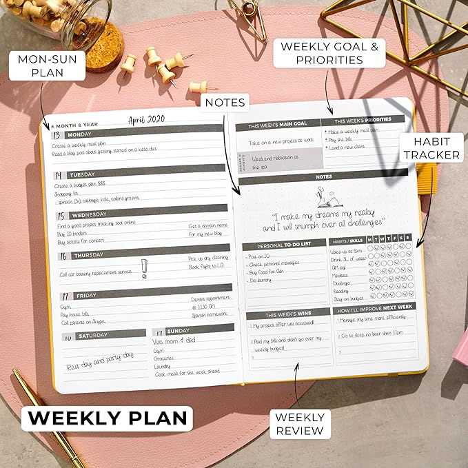 Clever Fox Planner – Undated Weekly & Monthly Planner - Image 3