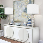 Set of 2 Pure White Linen Drum Lamp Shade 13" Top x 13" Bottom x 10" High - Image 7