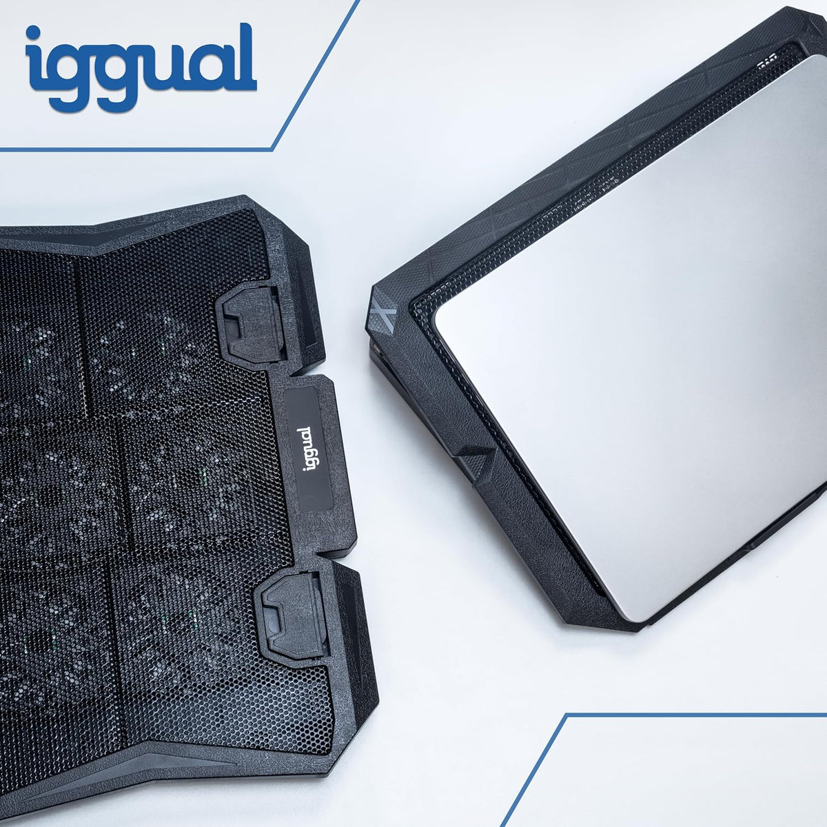 iggual – Portable Cooler Base up to 17" with 4 Quiet Fans and Mobile Sta...