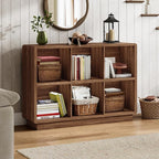 ChooChoo 6 Cube Storage Organizer, Wooden Bookcase - Image 2