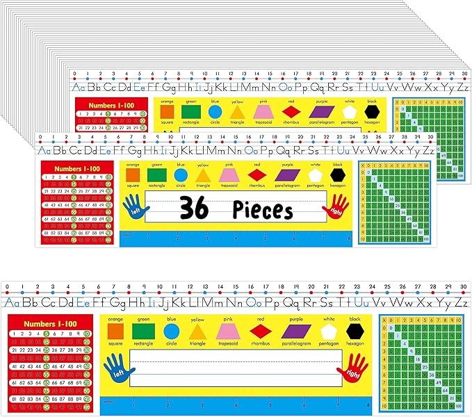 36 PCS Desk Nameplates, Double Sided PET Film Desk Name Tags by Gethelud