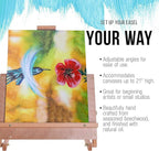 U.S. Art Supply Cancun Solid Wooden Tabletop Easel - Image 4