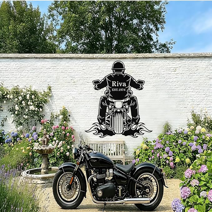 Custom Motorcycle Metal Signs Personalized Biker Name Sign Custom Garage Decor - Image 5