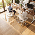 Antok Tempered Glass Chair Mat, 30"x48" Office Chair Mat for Carpet & Hardwood Floor, 0.2" Heavy Duty & Scratch Resistant Desk Chair Mat, Rounded Corners & Polished Edges for Home, Office