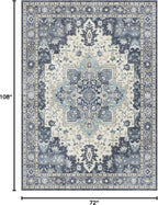 GENIMO 6x9 Area Rugs for Living Room, Machine Washable Non Slip Vintage Rugs - Image 2