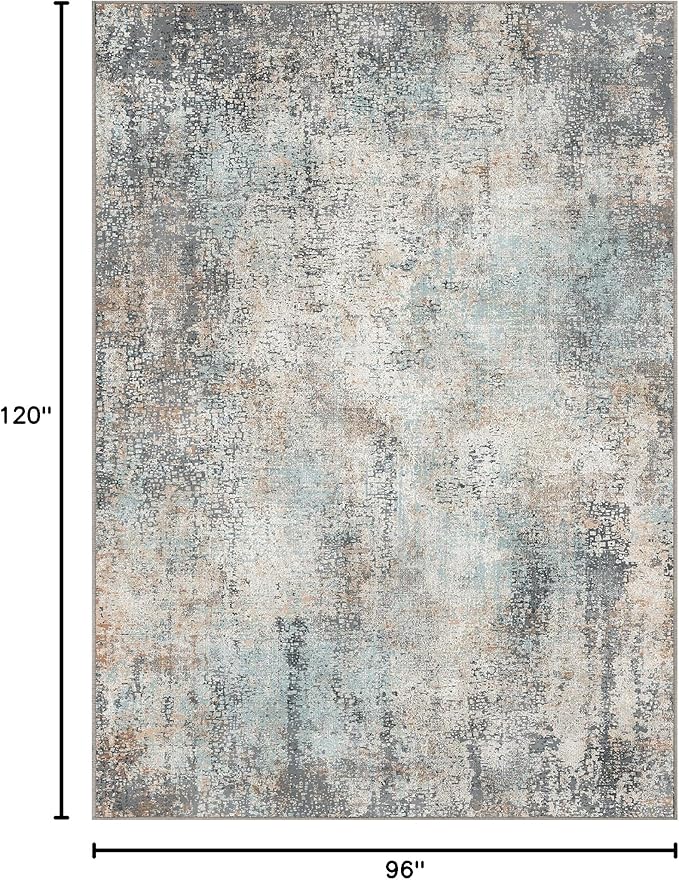 GENIMO Washable Area Rugs for Living Room, 8x10 Modern Non Slip Rugs, Low Pile - Image 2