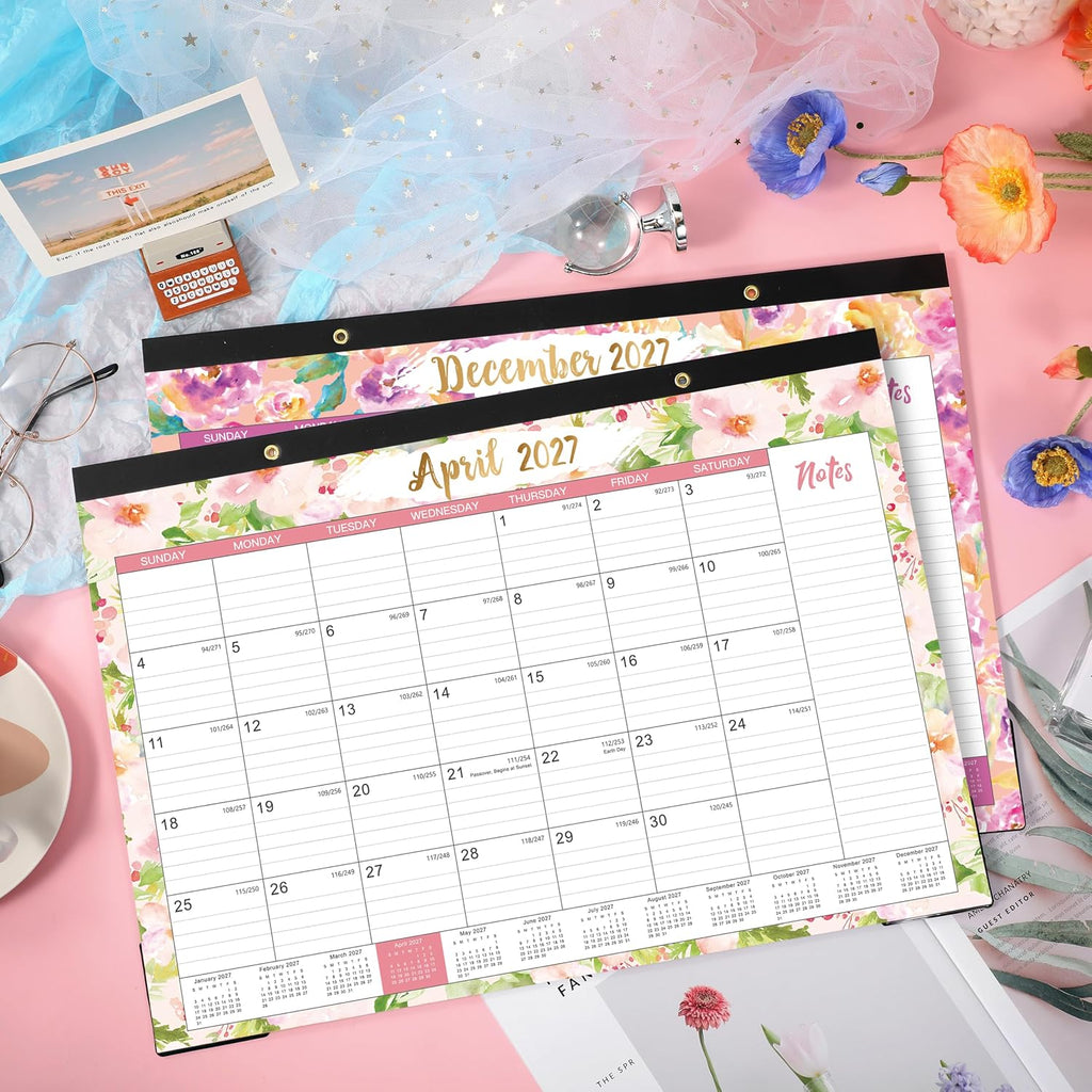 2027 Desk Calendar - Jan. 2027 - Dec. 2027, 12 Months Large Monthly Desk Calendar 2027, 17" x 12", Desk Pad, Large Ruled Blocks, To-do List & Notes