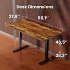 ErGear Height Adjustable Electric Standing Desk, 55 x 28 Inches Sit Stand up - Image 3