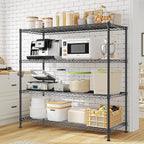 45 "W Metal Shelving Unit 4 Tier Storage Shelves Adjustable Wire Shelving Metal - Image 2