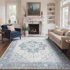 GENIMO 8x10 Area Rugs for Living Room, Machine Washable Non Slip Vintage Rugs by GENIMO