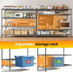REIBII 2560LBS Storage Shelves 55.5"W Metal Shelving Unit 4 Tier Wire Shelving - Image 6