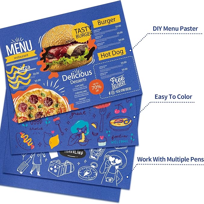 25 Sheets Navy Blue Cardstock - Image 4