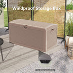 Yardgrace 80 Gallon Pro Resin Deck Box, Waterproof Outdoor Storage Bin - Image 7