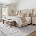 GENIMO 8x10 Area Rugs for Living Room, Machine Washable Non Slip Vintage Retro - Image 3
