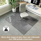 Koonmi Tempered Glass Chair Mat - Image 3