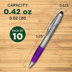 DISCOUNT PROMOS Custom Stylus Ballpoint Pens Set of 10, Personalized Bulk Pack - Image 5