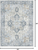 GENIMO Area Rug 2x3 Doormat, Machine Washable Low Pile Vintage Rugs, Small - Image 2