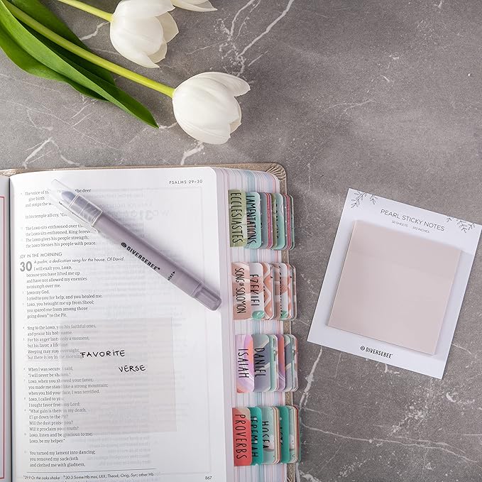 DiverseBee 50 Sheets Pastel Transparent Sticky Notes, 3x3” Clear Sticky Tabs - Image 3