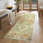 GENIMO 2x5 Runner Rugs for Hallway, Machine Washable Non Slip Vintage Rugs by GENIMO