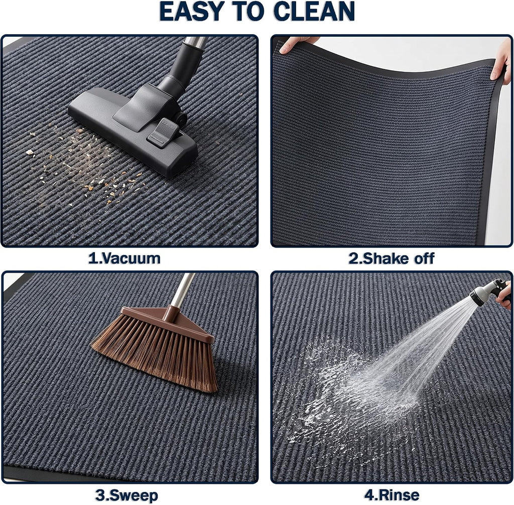 leapyouth indoor outdoor door mat runner, 2' x, close-up detail