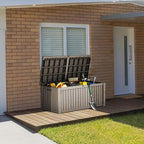 TARKARI 180 Gallon Lockable Resin Deck Box, Waterproof & UV-Resistant Outdoor - Image 4