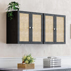 furnaza 48" w rattan wall cabinets for laundry, main product view