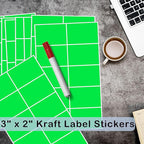 240 Pack Green Label Stickers, Large Name Labels - Image 3
